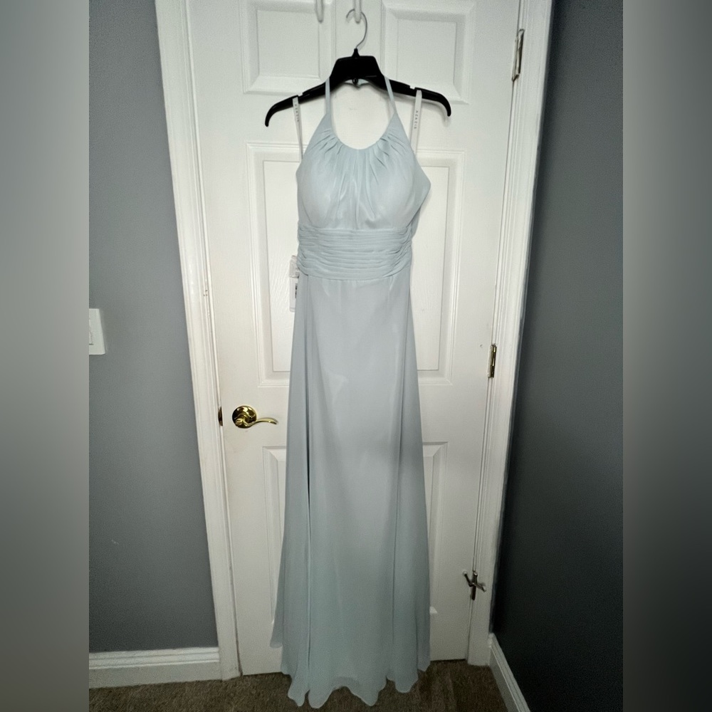 Halter Formal Gown. Color: Mist. Size: 8 . Brand: Azazie